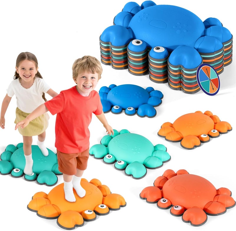 TOPNEW Stepping Stones for Kids, Non-Slip Balance Stepping Stones for Promoting Children's Coordination Skills, Toddler Stepping Stones Obstacle Course for Kids Age 3 4 5 6 7+ - Image 1